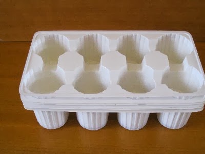 Khay nhựa PS - Khay bánh 8 ngăn tròn