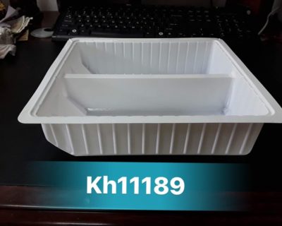 Khay PET tráng sứ 2 ngăn