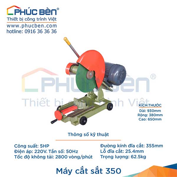 Máy cắt sắt 350 - Thiết Bị Xây Dựng Phúc Bền - Công Ty TNHH Một Thành Viên Sản Xuất Thương Mại Phúc Bền