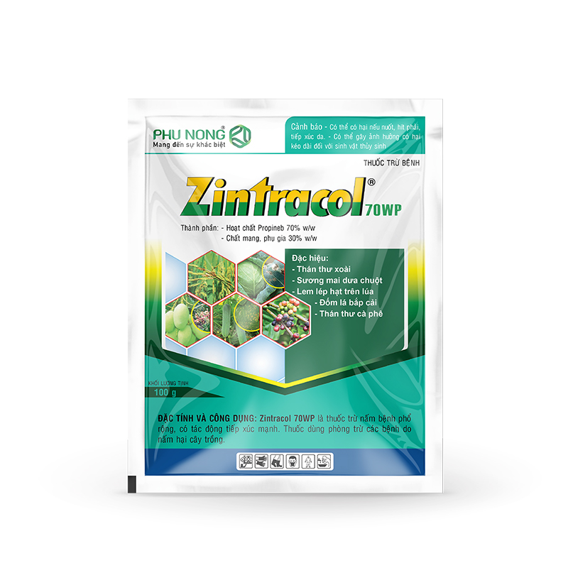 Zintracol 70WP (100g) - Thuốc Bảo Vệ Thực Vật Phú Nông - Công Ty TNHH Phú Nông
