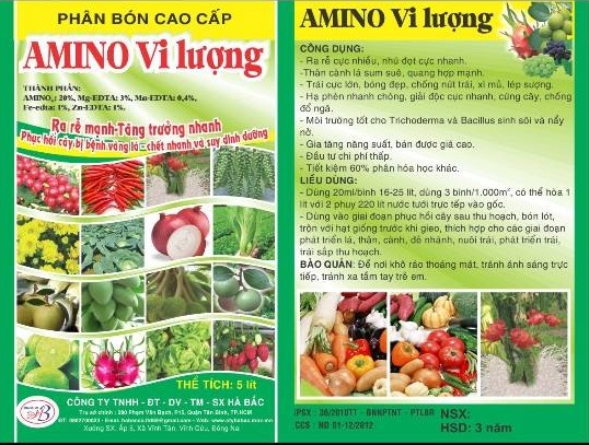 Phân bón cao cấp Amino vi lượng - Công Ty TNHH Đầu Tư Dịch Vụ Thương Mại Xây Dựng Hà Bắc