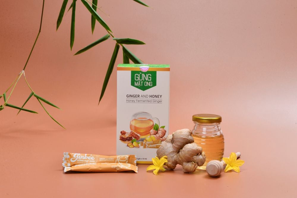 Gừng mật ong hộp 10 gói - Gừng Trí Đức - Công Ty TNHH Xuất Nhập Khẩu Trí Đức