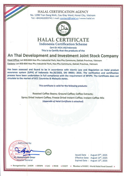 HALAL - Công Ty Cổ Phần Sài Gòn An Thái