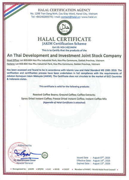 HALAL - Công Ty Cổ Phần Sài Gòn An Thái