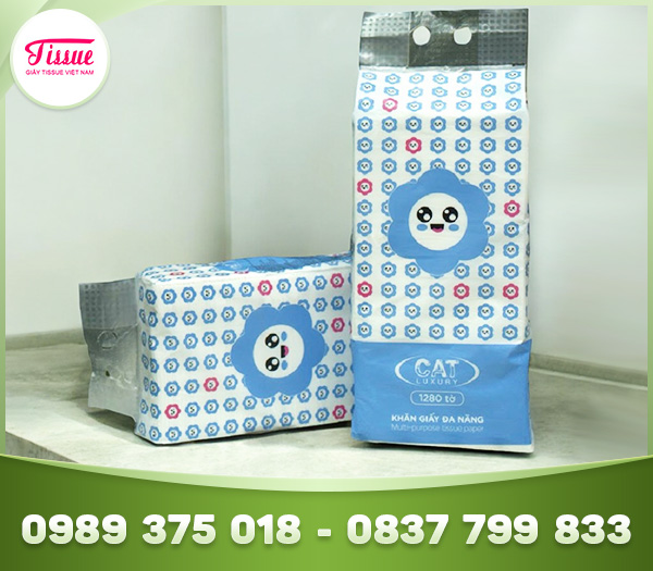 Khăn rút giấy treo tường CAT luxury 1280 tờ - Giấy Tissue Việt Nam - Công Ty CP Thương Mại Và Sản Xuất Giấy Tissue Việt Nam