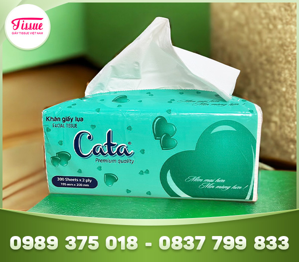 Khăn rút CATA 300 tờ gói lớn - Giấy Tissue Việt Nam - Công Ty CP Thương Mại Và Sản Xuất Giấy Tissue Việt Nam