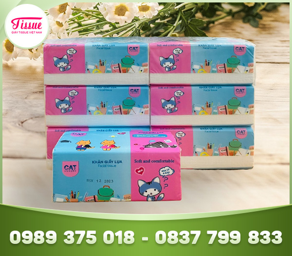 Khăn rút lụa 460 tờ 4 lớp cao cấp - Giấy Tissue Việt Nam - Công Ty CP Thương Mại Và Sản Xuất Giấy Tissue Việt Nam