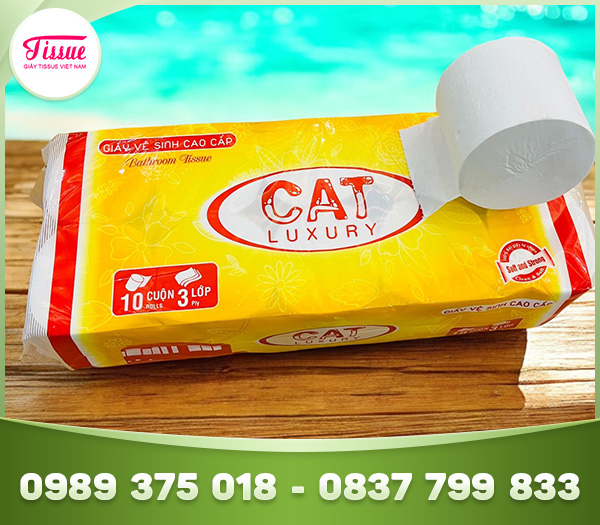 Giấy vệ sinh không lõi CAT luxury 3 lớp - Giấy Tissue Việt Nam - Công Ty CP Thương Mại Và Sản Xuất Giấy Tissue Việt Nam