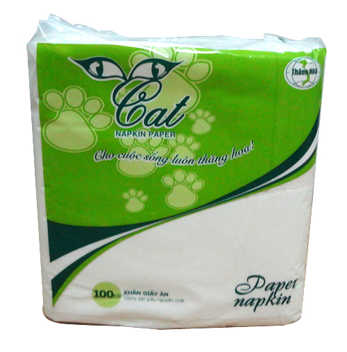 Khăn ăn Cat - Giấy Tissue Việt Nam - Công Ty CP Thương Mại Và Sản Xuất Giấy Tissue Việt Nam