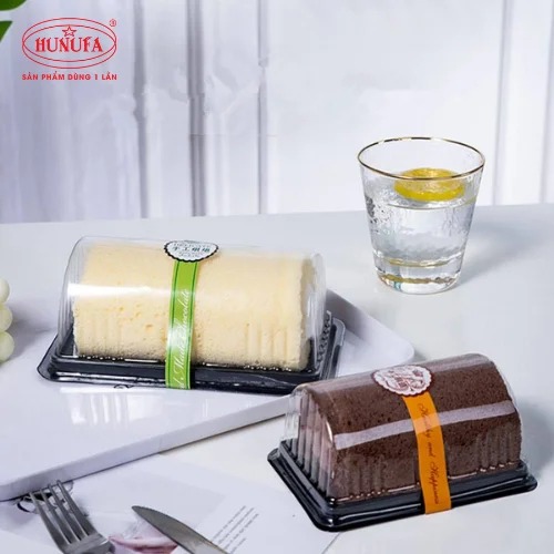 Hộp nhựa bánh bông lan - Bao Bì Thực Phẩm Dùng 1 Lần Hunufa - Công Ty TNHH Hunufa
