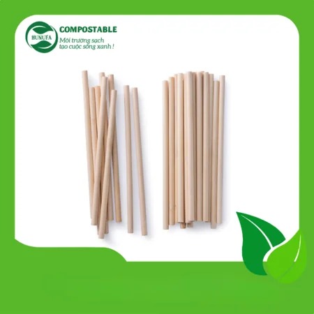 Ống hút tre (không bọc) - Bao Bì Thực Phẩm Dùng 1 Lần Hunufa - Công Ty TNHH Hunufa