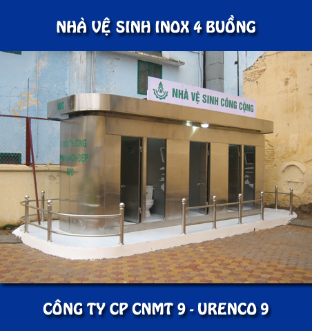 Nhà vệ sinh Inox 4 buồng