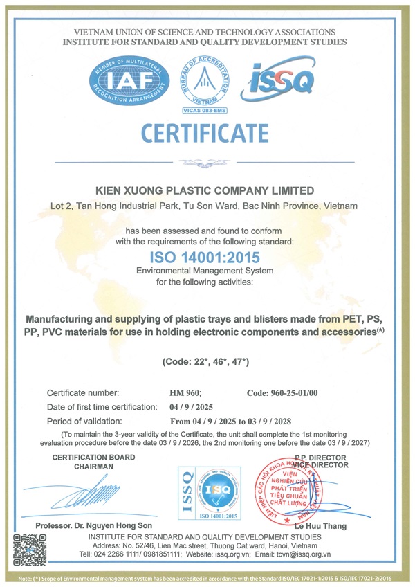 Chứng nhận ISO 14001:2015