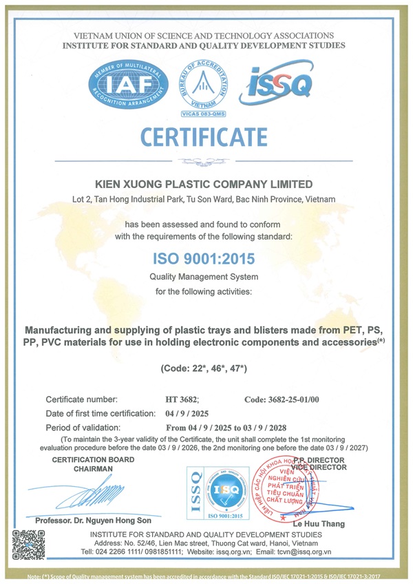 Chứng nhận ISO 9001:2015