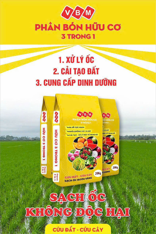 Phân bón hữu cơ VBM 3 trong 1