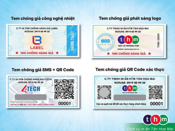 In tem chống hàng giả - Công Ty TNHH In Ấn Kỹ Thuật Mới Tân Hoa Mai