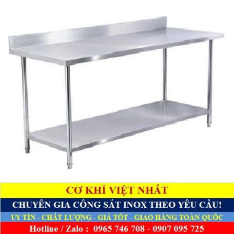 Bàn inox công nghiệp 2 tầng VN-B2T