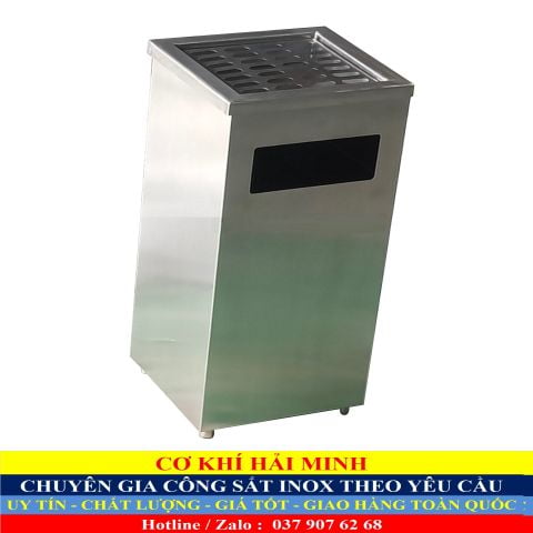 Thùng rác inox gạt tàn