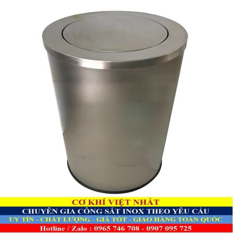 Thùng rác inox nắp lật