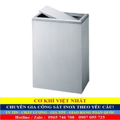 Thùng rác inox vuông