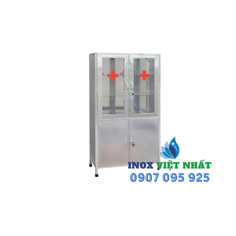 Tủ inox y tế 2 tầng