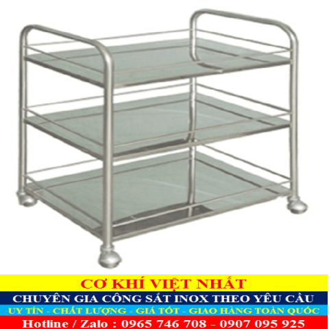 Xe đẩy inox 3 tầng VN-XI3