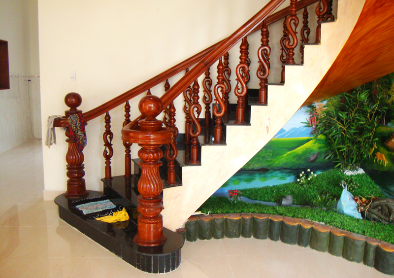 Tay vịn gỗ