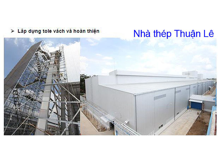 Lắp dựng tôn vách và hoàn thiện