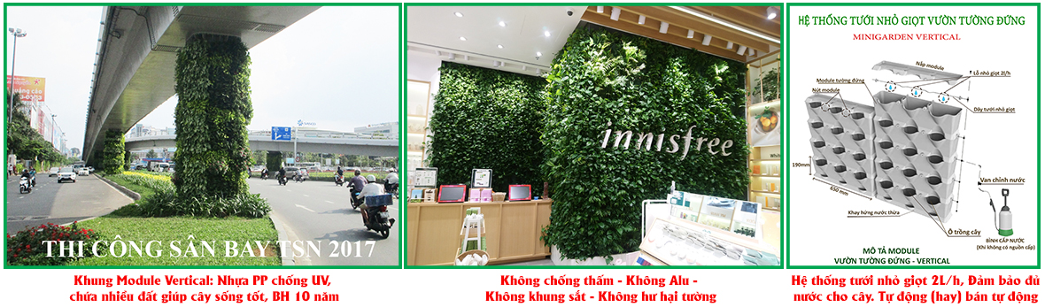 Khung vườn tường Minigarden - Công Ty TNHH Khang Ngọc Khánh