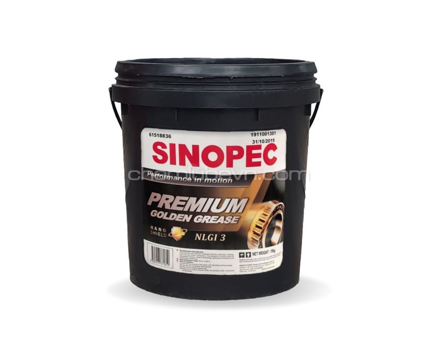 Sinopec Premium Golden Grease NLGI 2, 3 - Dầu Nhớt Chemlube - Công Ty TNHH Chemlube Việt Nam