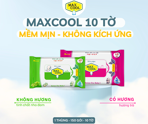 Khăn ướt Max Cool 10 tờ - có hương, không hương - Khăn Ướt Max Cool - Công Ty TNHH Max Cool