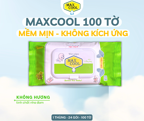 Khăn ướt Max Cool 100 tờ - không hương