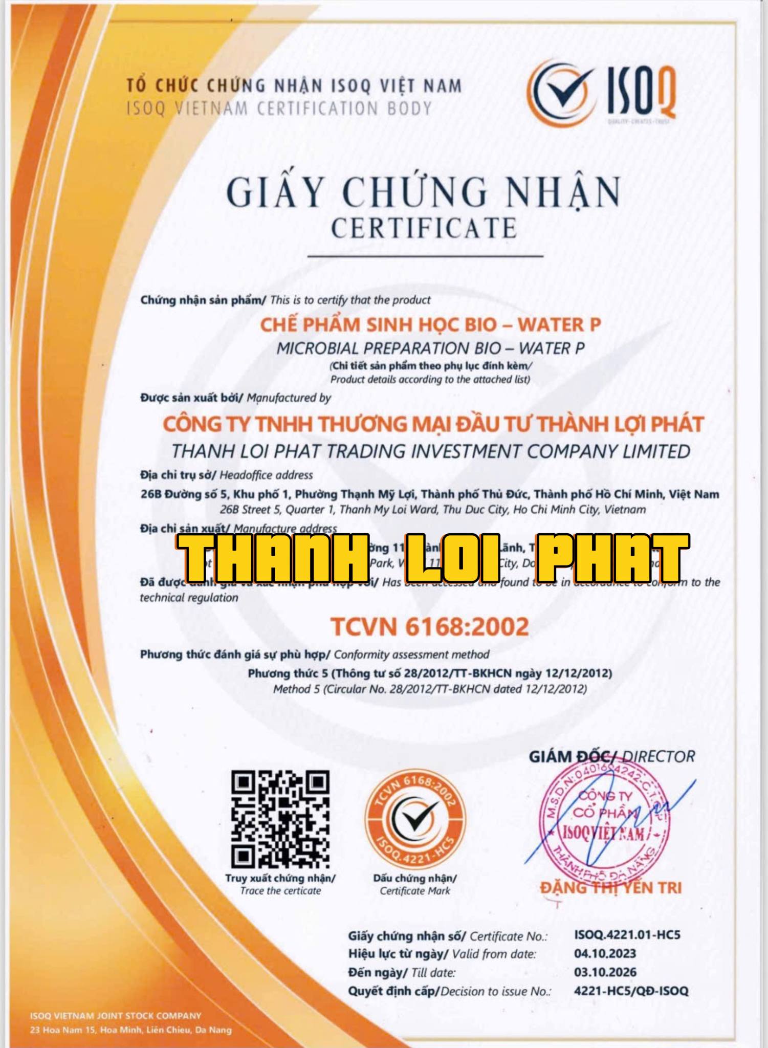 Chứng nhận TCVN 6168:2002