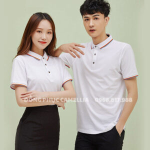 Áo đồng phục polo trắng