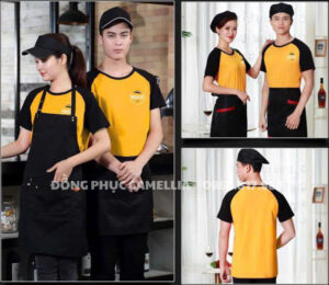 Đồng phục nhà hàng vàng đen