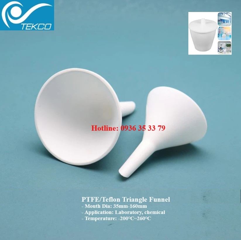 Phễu rót PTFE, PTFE Triangle Funnel