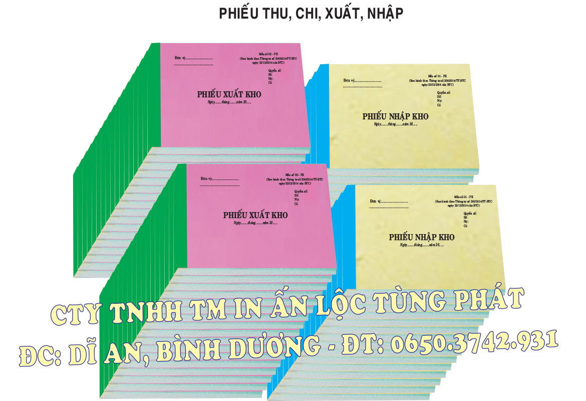 Phiếu Thu chi - In ấn Lộc Tùng Phát - Công Ty TNHH Thương Mại In ấn Lộc Tùng Phát