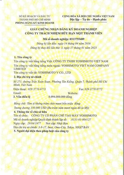 Giấy phép kinh doanh