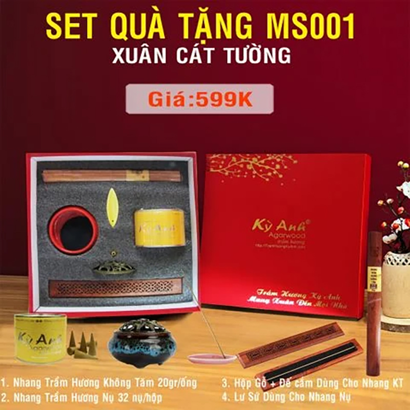 Combo Quà Tặng Tết Trầm Hương Xuân Hạnh Phúc Bình An