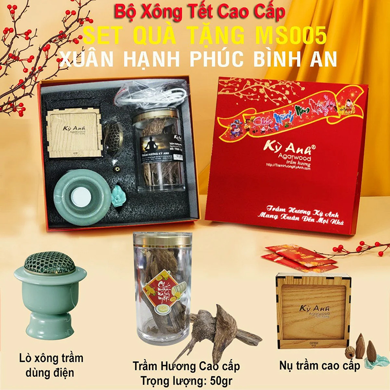 Combo Quà Tặng Tết Trầm Hương Xuân Hạnh Phúc Bình An
