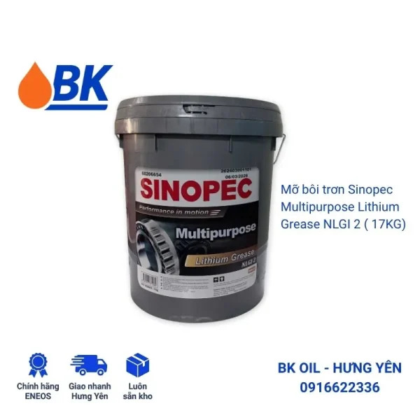 Mỡ bôi trơn Sinopec Multipurpose Lithium Grease NLGI