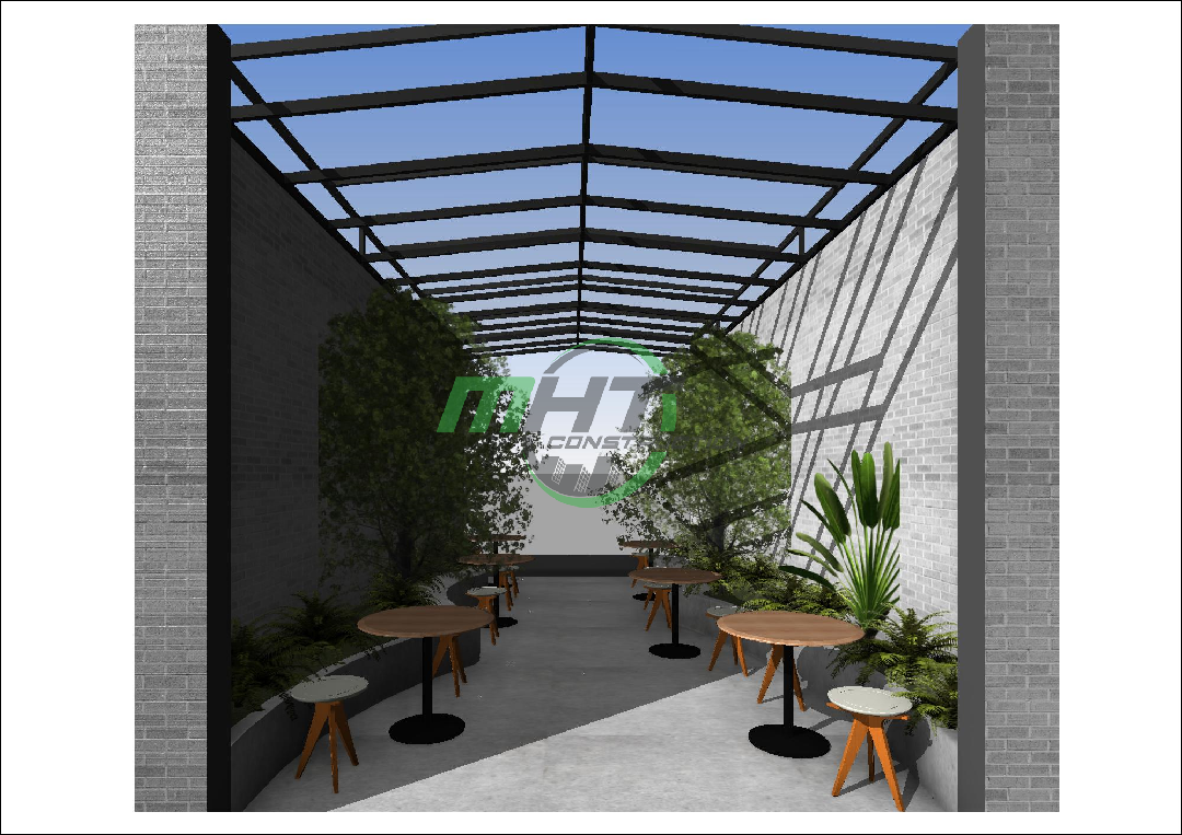 Thiết kế quán cà phê sân vườn - MHT Construction - Công Ty TNHH Tư Vấn Xây Dựng Và Thương Mại Minh Hân Thịnh