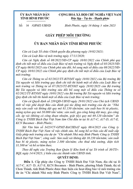 Giấy phép môi trường