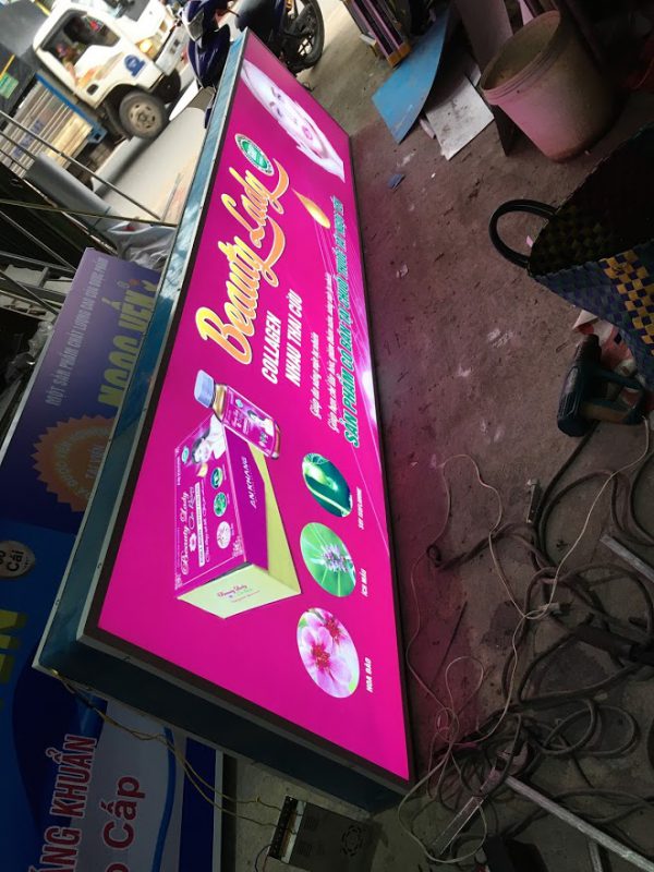 Thi công hộp đèn