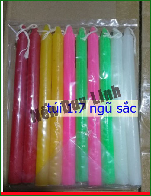 Nến cây túi 1,7 ngũ sắc