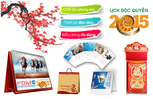 In lịch tết độc quyền - In ấn Bao Bì Ban Sao - Công Ty TNHH Ban Sao