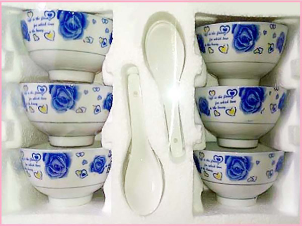 Bộ chén muỗng sứ