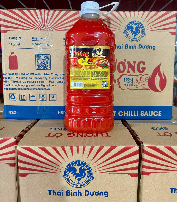 Tương ớt Thái Bình Dương 4.5kg - Gia Vị Trung Hưng Nguyên - Xưởng Chế Biến Thực Phẩm Trung Hưng Nguyên