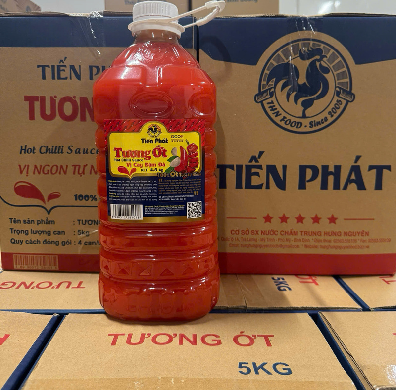 Tương ớt Tiến Phát 4.5kg - Gia Vị Trung Hưng Nguyên - Xưởng Chế Biến Thực Phẩm Trung Hưng Nguyên