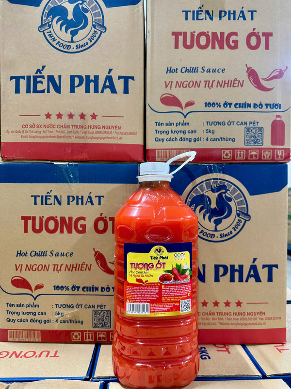 Tương ớt Tiến Phát 4.5kg - Gia Vị Trung Hưng Nguyên - Xưởng Chế Biến Thực Phẩm Trung Hưng Nguyên